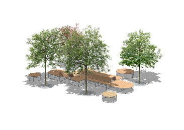 Erweiterung des Möbelsystems Landscape für Burri Public Elements